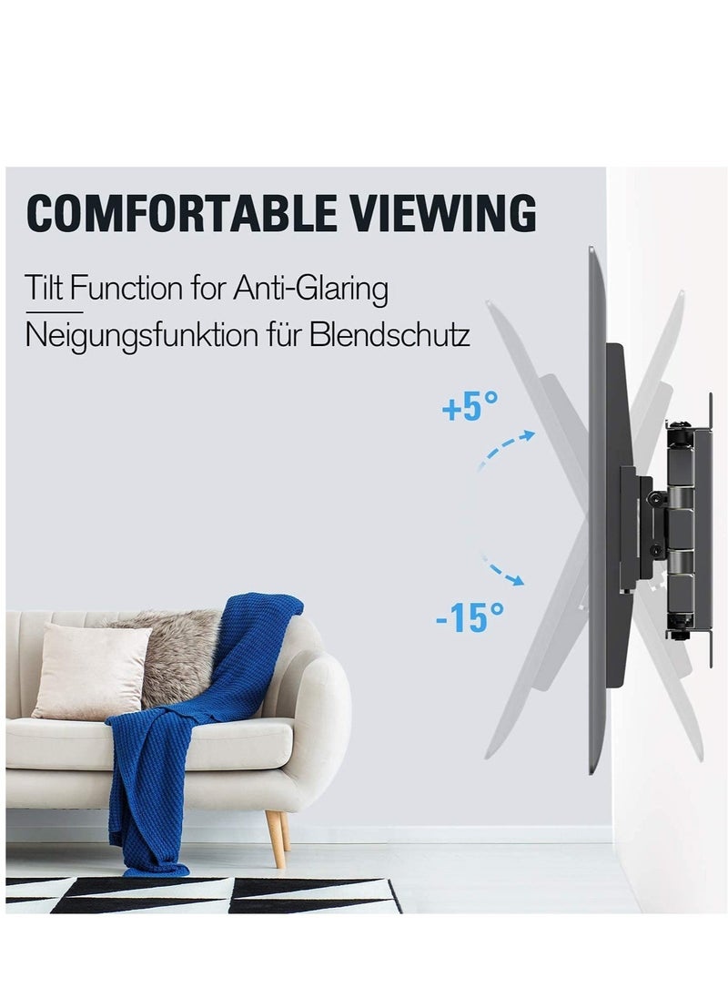 ELTRAZONE TV Wall Bracket Mount Swivel and Tilt for Most of 26-55 Inch LED, LCD, OLED and Plasma Flat Screen TVs up to VESA 400x400mm and 45 kg, Full Motion TV Bracket with Articulating Arms  - Image 2