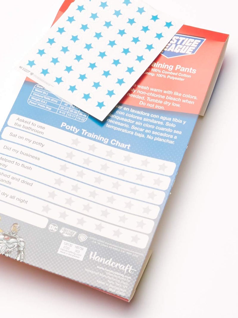 DC Comics Toddler Potty Training Pants with Superman, Batman & Wonder Woman With Success Chart & Stickers - Image 4