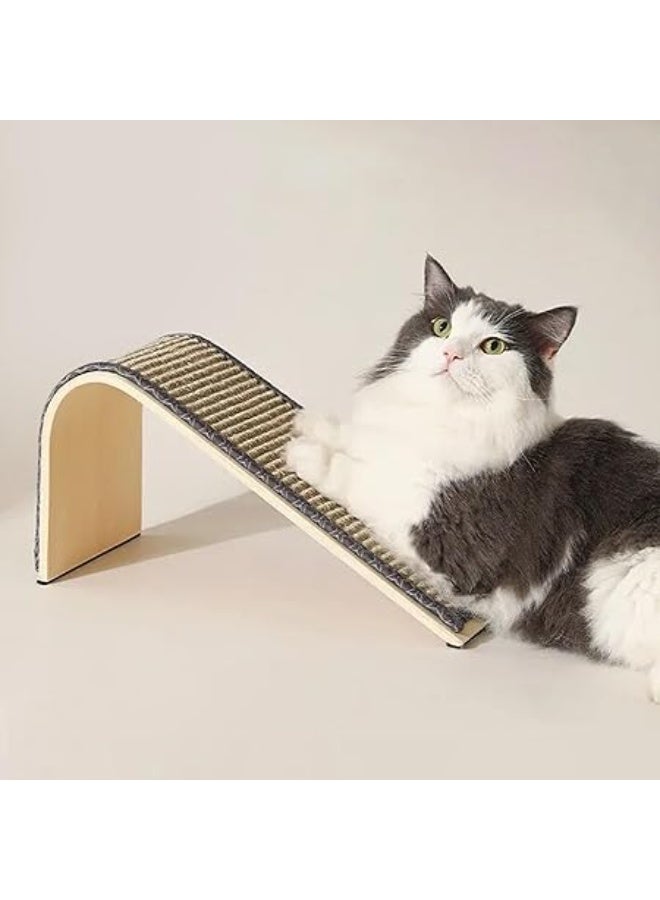 AMROAH Incline Sisal Cat Scratch Board Ramp Protecting Furniture for Indoor Cat & Kitten, Infinity Portable Floor Modern Cat Scratchers Pad Post Toy for Small Large Cats Kittens Kitty - Image 1