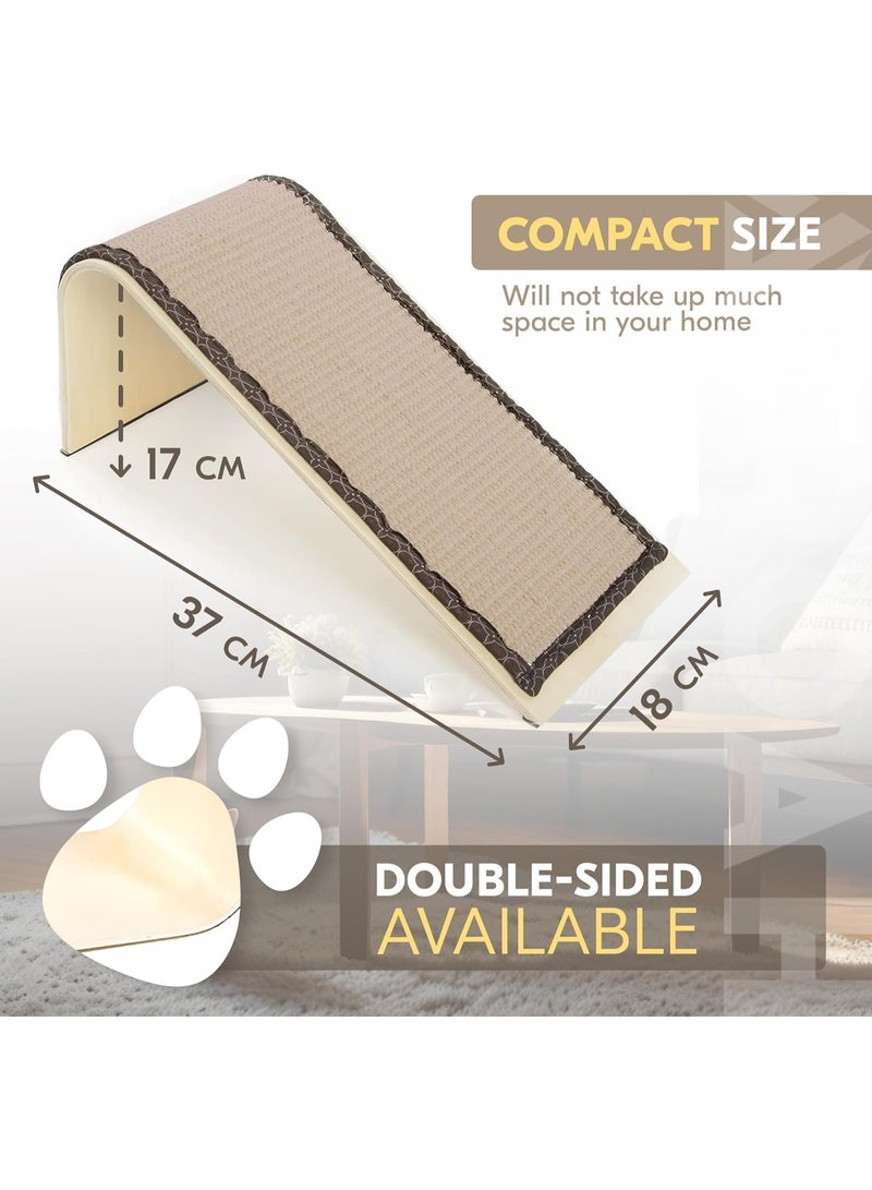 AMROAH Incline Sisal Cat Scratch Board Ramp Protecting Furniture for Indoor Cat & Kitten, Infinity Portable Floor Modern Cat Scratchers Pad Post Toy for Small Large Cats Kittens Kitty - Image 4
