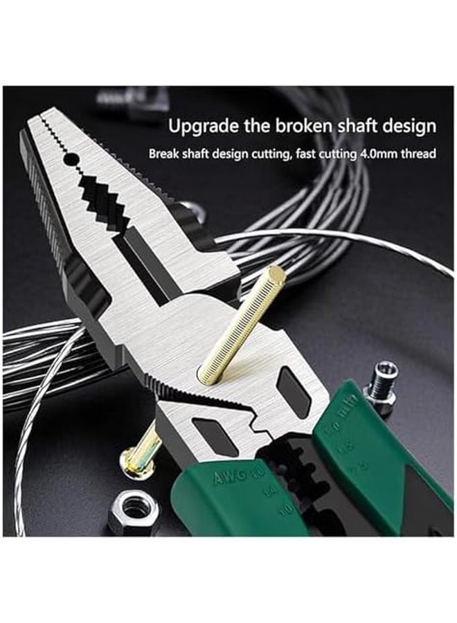 8 Inch Multifunctional Hand Tool Pliers for Wire Stripping Crimping Cutting and Household Repairs - Image 3