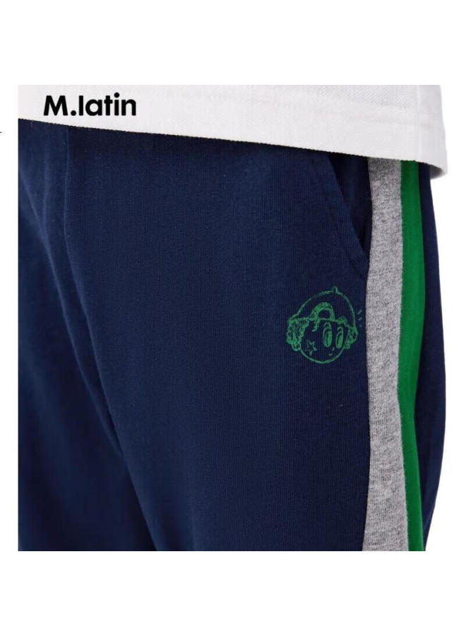 M.Latin ملابس الأطفال من م.لاتين، بنطلونات أطفال، أسلوب صيفي جديد، للأولاد والبنات، أطفال صغار، بنطلونات متوسطة الطول محبوكة، أزرق داكن، 100 سم - Image 2