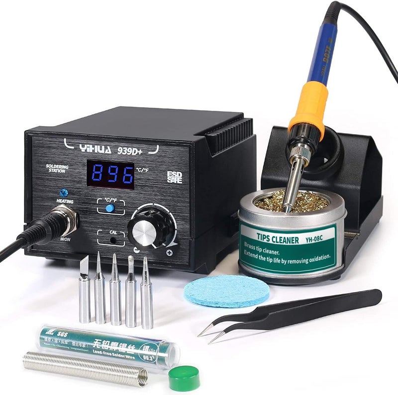 YIHUA 939D+ Digital Soldering Station with Precision Heat Control (392°F to 896°F) - Image 1