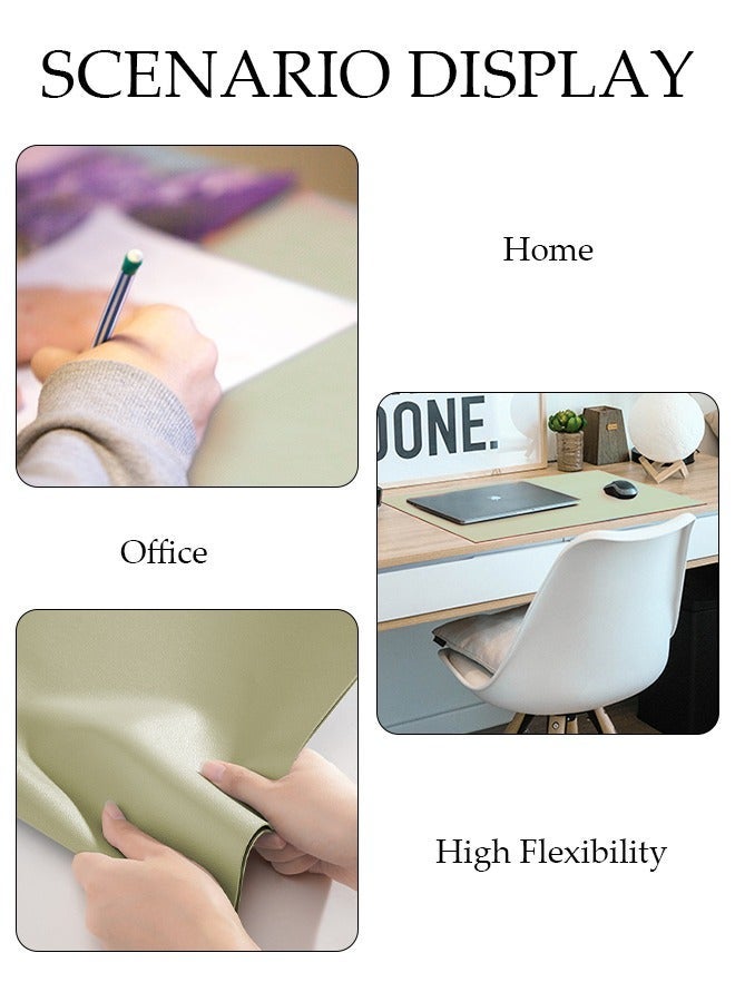 DUNISO Desk Pad Protector Mat, Dual Side PU Leather Desk Mat, Laptop Mat, Desk Protecor Mat, Large Mouse Pad Waterproof Desk Organizers Office Home Table Decor Gaming Writing Mat Smooth - Image 4
