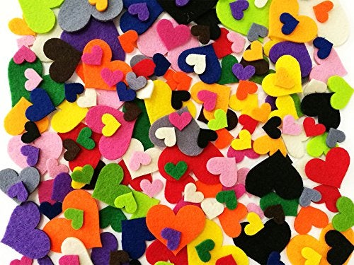 Summer-Ray.com Summer-Ray 1 Ounce Mixed Lasercut Felt Hearts Assorted Colors and Sizes - Image 2