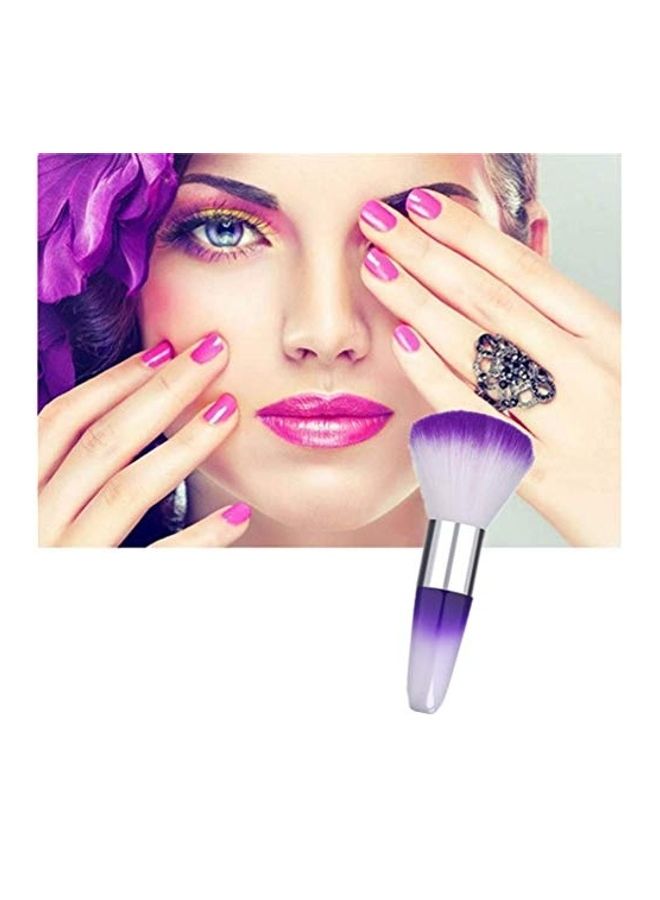 نيبمينينت Soft Nail Art Dust Remover Powder Brush Cleaner For Acrylic And UV Gel Purple/White - Image 3
