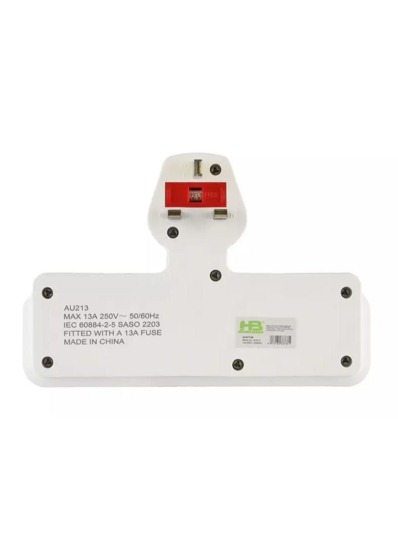 اتش بي محول طاقة 3 مقابس 13 أمبير، أبيض - Image 2