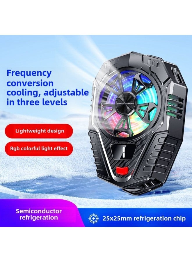 2024 HY01 Semiconductor Digital Display Mobile Phone Radiator Three-speed Temperature Control Adjustment Tremolo Fast Hand With In Stock-Color:Black (three Gear Adjustment)  - Image 2