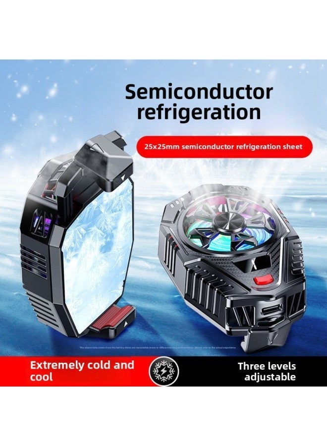 2024 HY01 Semiconductor Digital Display Mobile Phone Radiator Three-speed Temperature Control Adjustment Tremolo Fast Hand With In Stock-Color:Black (three Gear Adjustment)  - Image 4