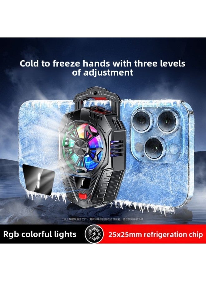 2024 HY01 Semiconductor Digital Display Mobile Phone Radiator Three-speed Temperature Control Adjustment Tremolo Fast Hand With In Stock-Color:Black (three Gear Adjustment)  - Image 3