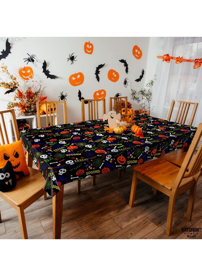 KatchOn Halloween Tablecloth - Large 54x108 Inch, Pack of 3 | Spooky Table Cover for Halloween Decorations | Disposable Black Table Cloth - Image 4