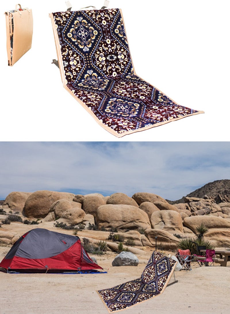 ISHWAZ Saudi Majlis Floor Chair | Foldable Ground Seating with Backrest for Desert Trips, Camping, Outdoor Sessions, Family Gatherings & Picnics - Image 1