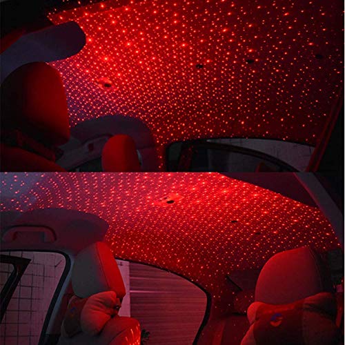 Automaze LED Laser Light, 2 Pattern & 3 Modes with Wireless Remote & Voice Control - Roof Decoration Interior for Car (Red) - Image 2