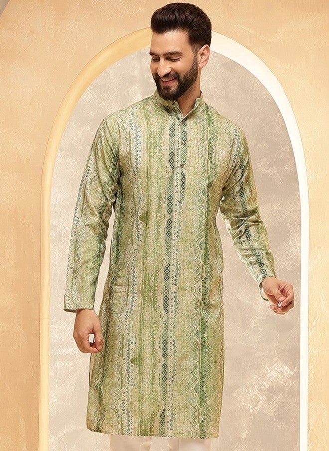 Sojanya قميص كورتا بألوان عرقية مزخرفة للرجال - Image 5