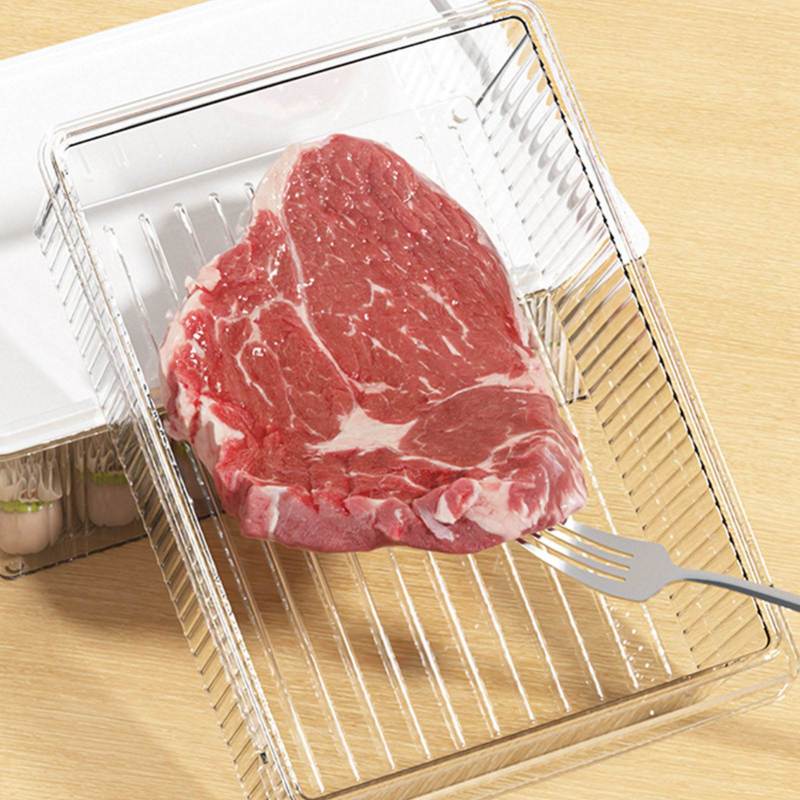 Food Storage Box 4L Excellent Plastic Sealing Preservation - Tight-Sealing Lid Locks Freshness for Meat Storage Refrigerator Organizer - Stackable Lightweight Design Saves Space in Fridge Freezer - Image 5