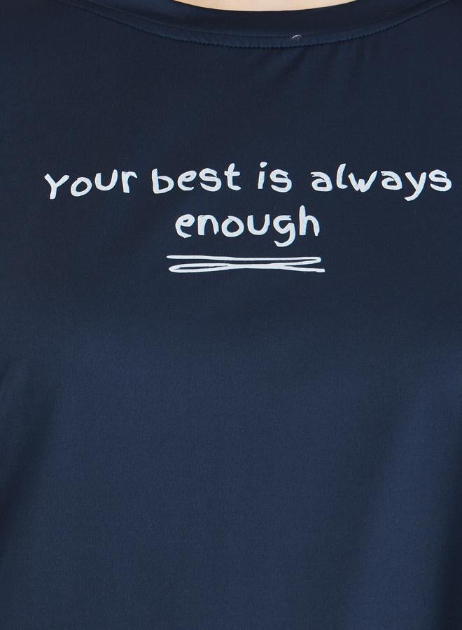 تايك تو تيشيرت بطبعة شعار خذ اثنين بقصة عادية - Image 3