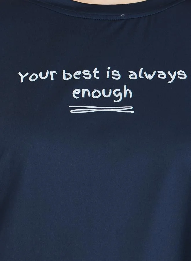 Take Two Slogan Print Regular Fit T-Shirt