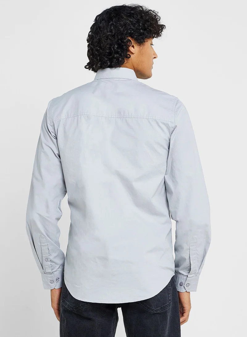 سفنتي فايف Pure Cotton Casual Double Pocket Shirt
