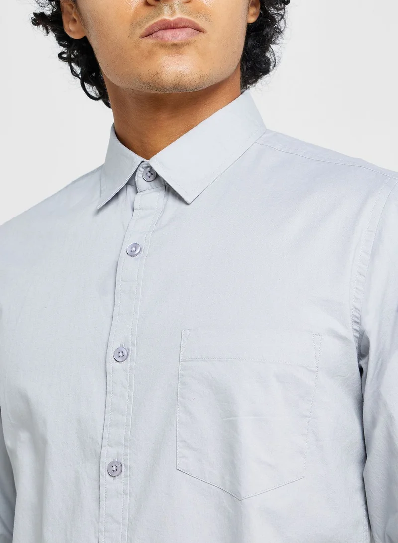 سفنتي فايف Pure Cotton Casual Double Pocket Shirt