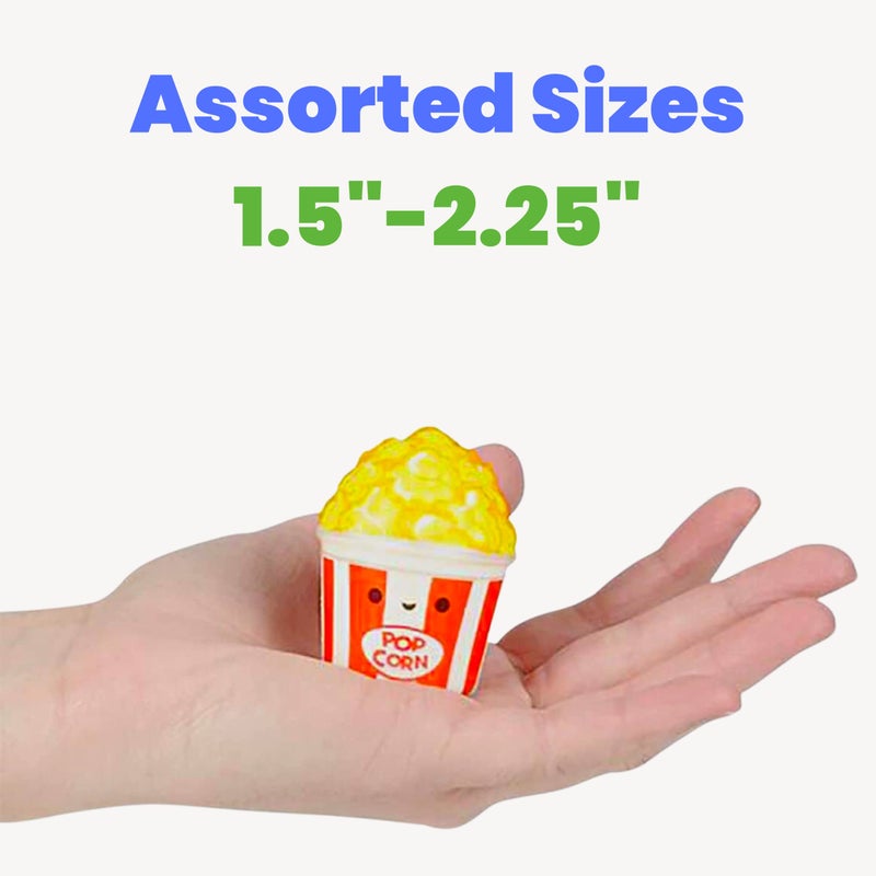 4E's Novelty 24 Pack Fast Food Squishy Toys for Kids Bulk - Slow Rising (Individually Wrapped) Small Foam Squishies 1.5-2.25" - Valentines Day Gifts for Kids Classroom Birthday Party Favors - Image 5