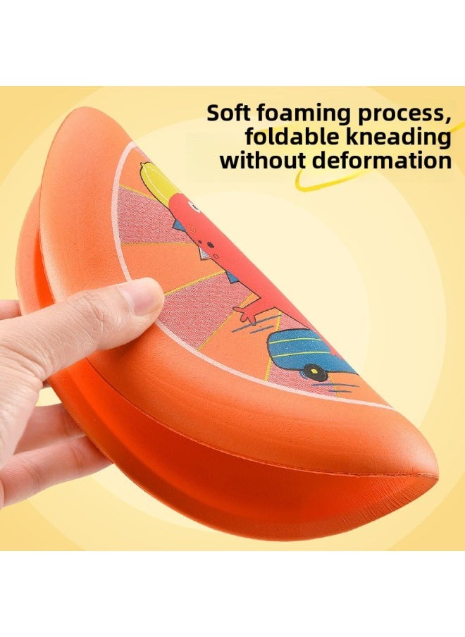Kids Eva Soft Frisbee Boomerang UFO Parent-child Interactive Game Outdoor Kindergarten Safety Sports-Specifications:Yellow Dinosaur Frisbee  - Image 2