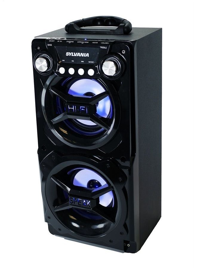 Sylvania LEDVANCE Portable Bluetooth Speaker, Black, 7 x 8.2 x 15.5 inches (SP328-BLACK)  - Image 1