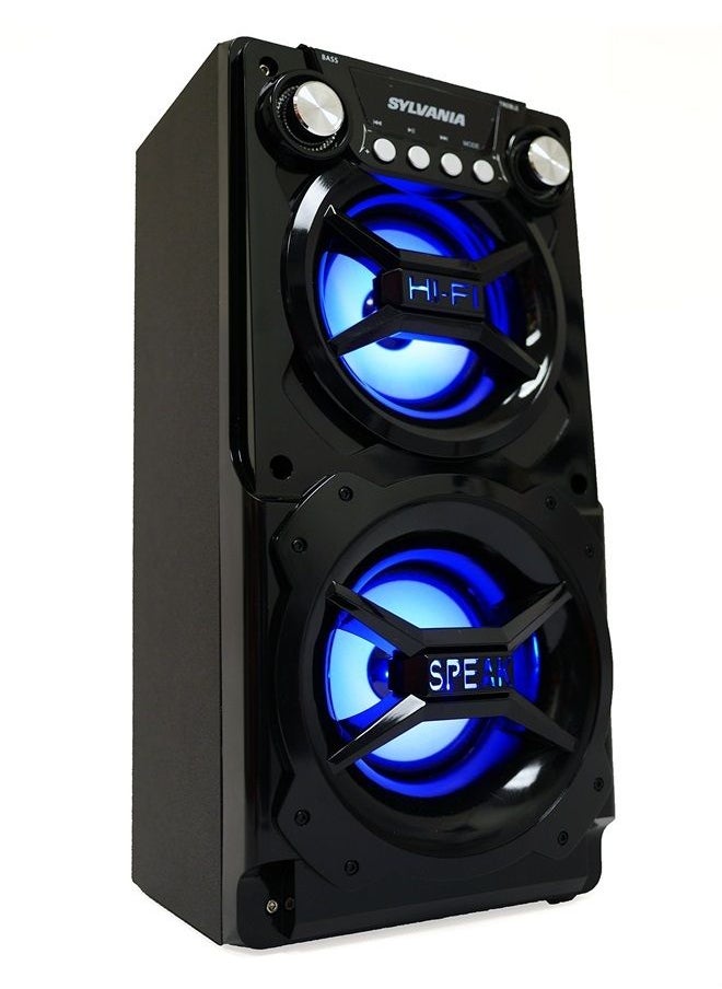 Sylvania LEDVANCE Portable Bluetooth Speaker, Black, 7 x 8.2 x 15.5 inches (SP328-BLACK)  - Image 2