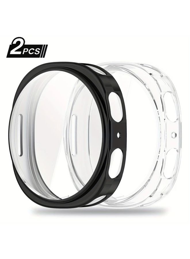 Galaxy Watch 8 44mm Case with Screen Protector Golden Soft TPU Protective Bumper Cover - Image 1