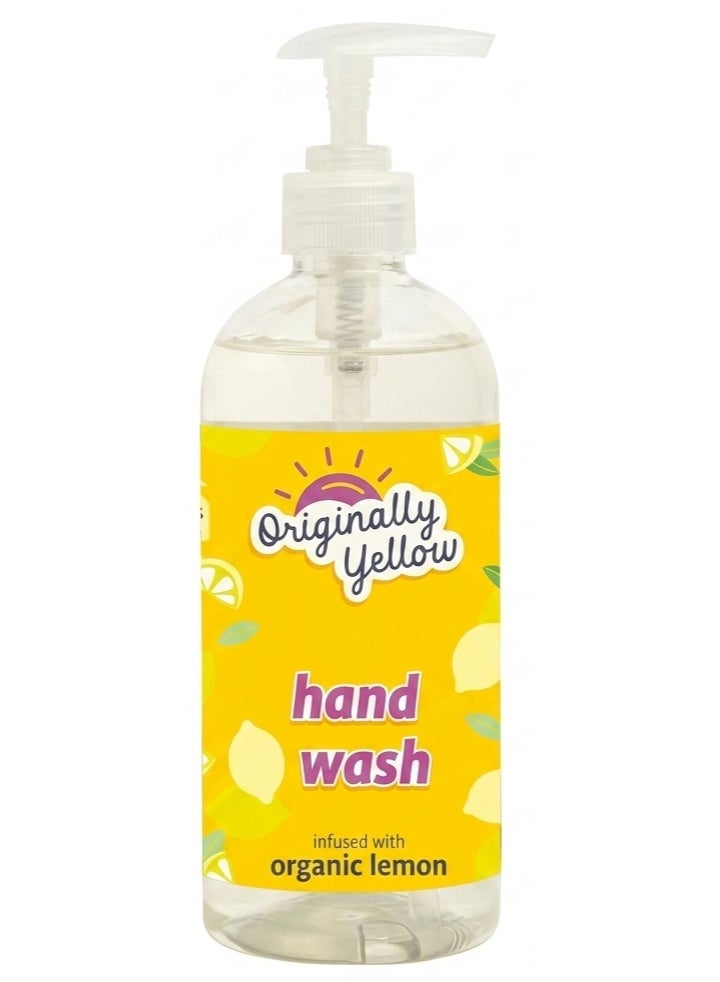 Originally Yellow Organic Lemon Infused Hand Wash 470 ML - Image 1