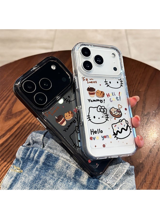با لوف غطاء شفاف لهاتف iPhone 17 Pro Max - غطاء هاتف لطيف لهاتف iPhone 17 Pro Max، يتميز بغطاء هاتف شفاف لطيف بنقشة قط Kt. غطاء هاتف بنقشة كارتونية مناسب للنساء - Image 5