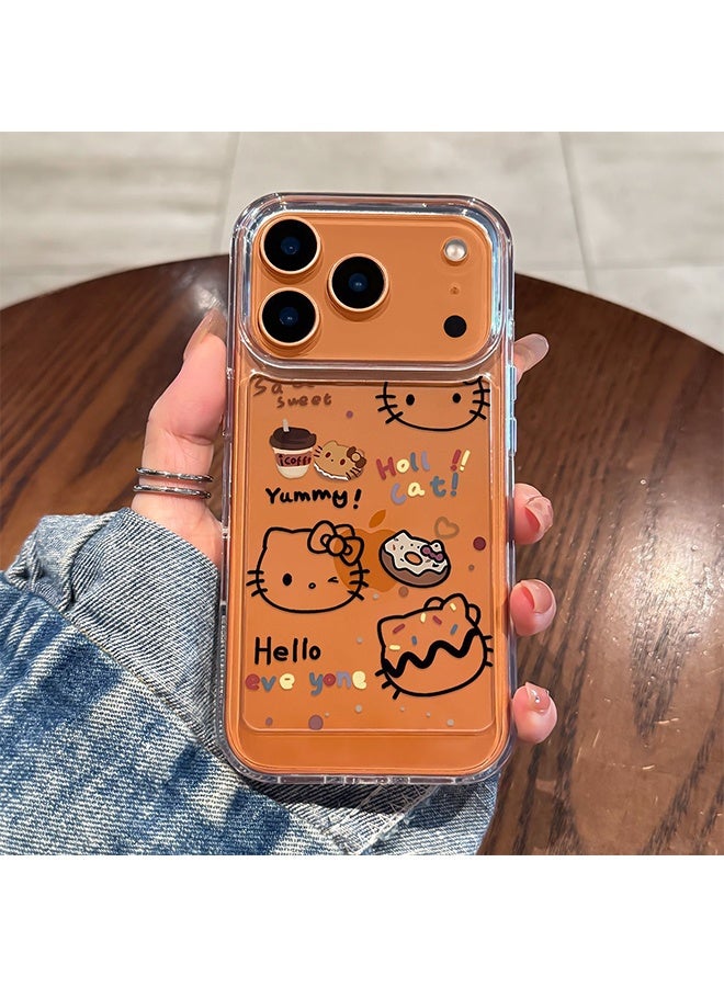 با لوف غطاء شفاف لهاتف iPhone 17 Pro Max - غطاء هاتف لطيف لهاتف iPhone 17 Pro Max، يتميز بغطاء هاتف شفاف لطيف بنقشة قط Kt. غطاء هاتف بنقشة كارتونية مناسب للنساء - Image 2