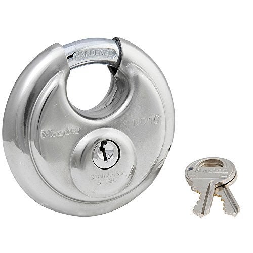 Master Lock 40T Stainless Steel Discus Padlock, 2 Pack - Image 1