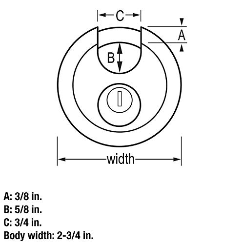 Master Lock 40T Stainless Steel Discus Padlock, 2 Pack - Image 3