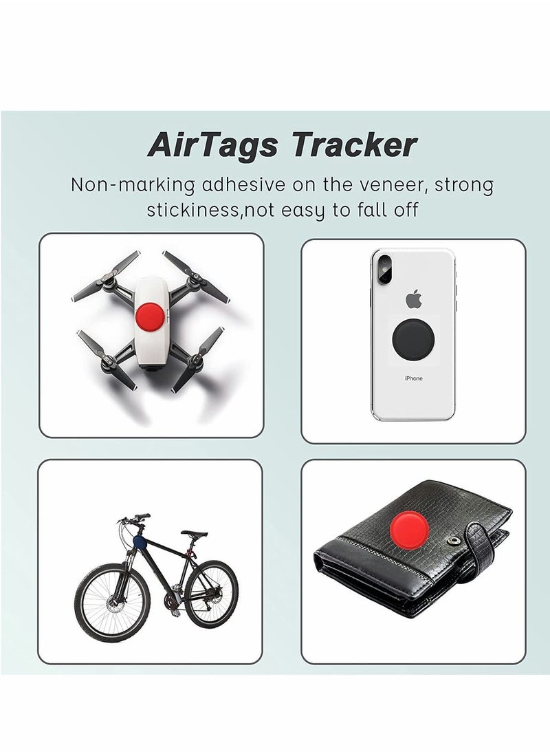 Y&D - AirTag Case, Holder, Accessories, Silicone Pasteable, Waterproof-Anti-Scratch Sticker Air Tag Holder for Kids, Apple Airtag, 2 Packs (Black) - Image 1