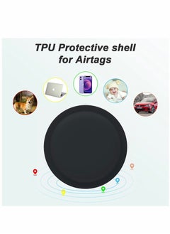 Y&D AirTag Case, Holder, Accessories, Silicone Pasteable, Waterproof-Anti-Scratch Sticker Air Tag Holder for Kids, Apple Airtag, 2 Packs (Black)  - Image 4