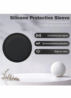 Y&D AirTag Case, Holder, Accessories, Silicone Pasteable, Waterproof-Anti-Scratch Sticker Air Tag Holder for Kids, Apple Airtag, 2 Packs (Black)  - Image 3
