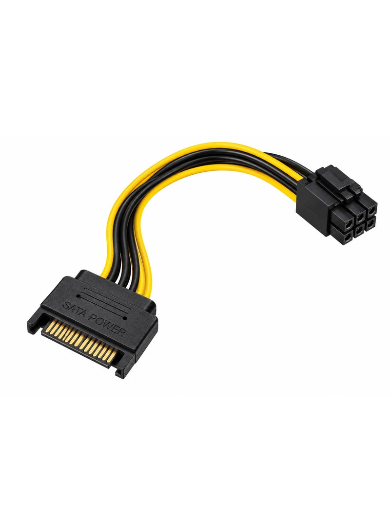 طقم وصلة تمديد (Riser) من PCI-E 1X إلى 16X لتعدين العملات الرقمية (GPU) – لوحة تمديد لبطاقة الرسوميات مزودة بمصدر طاقة، وكابل USB 3.0، ومحول طاقة من SATA إلى 6-Pin، ومكثفات صلبة، وبطاقة محول PCIe؛ مخصصة لمنصات التعدين وأجهزة الكمبيوتر المكتبية. - Image 3
