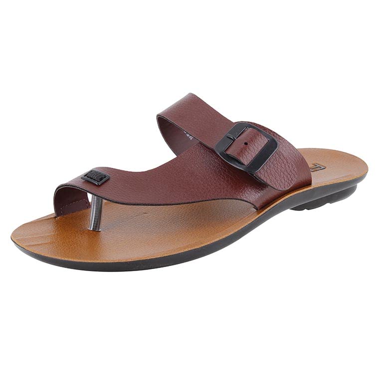 FLITE Men's Brown Thong Slippers (Size 6 UK, 2 Count) - Image 1