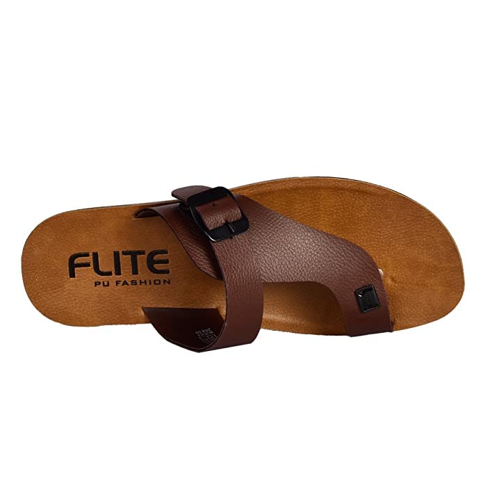 FLITE Men's Brown Thong Slippers (Size 6 UK, 2 Count) - Image 4
