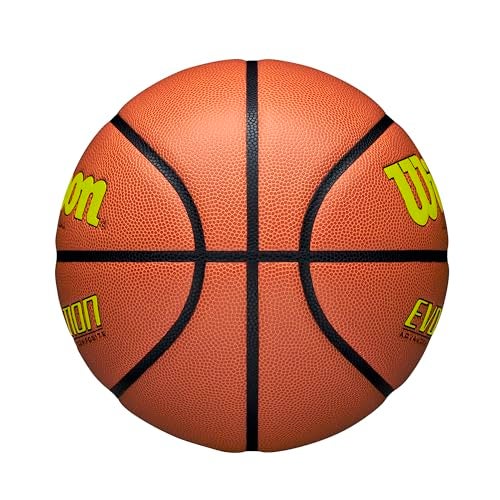 WILSON Evolution Game Basketball, Yellow, Intermediate Size - 28.5" - Image 3
