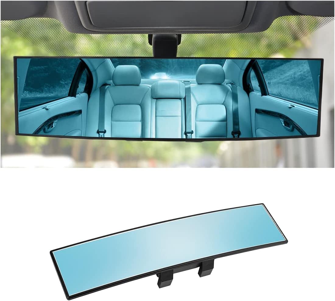 Montero Rear View Generic 12 Inch Clip-On Panoramic Rear View Mirror with Wide Viewing ...