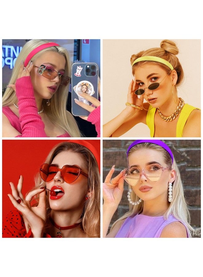 Amariver 12Pcs Satin Headband For Women 0.8Inch Satin Headbands Thin Hard Head Bands Diy Plain Hair Band Colorful Satin Headband Fashion Hair Accessories For Women Girls - Image 4