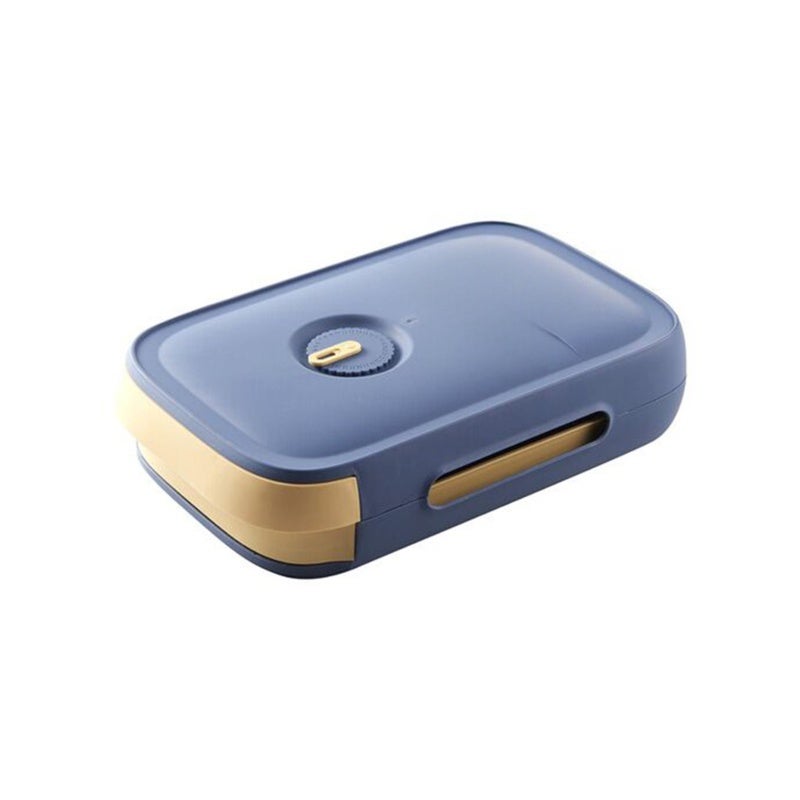 Egg Holder 18-20 Capacity Blue PP Material - Vent Design Egg Storage Container - Drawer Design Refrigerator Organizer for Household Food Organization - Image 1