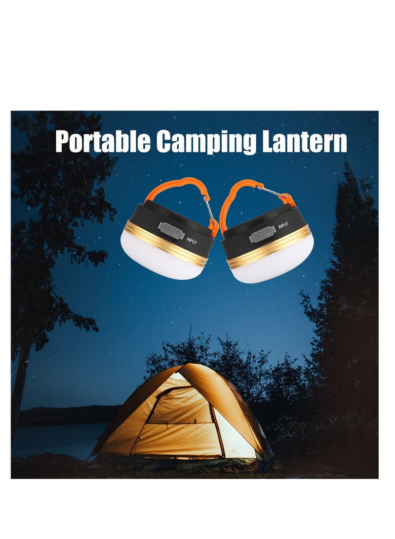 Excefore 2 قطع مصباح تخييم، ضوء تخييم بقاعدة مغناطيسية، أضواء خيمة قابلة لإعادة الشحن عبر USB للتخييم، الطوارئ، الصيد، المشي في الطبيعة - Image 5