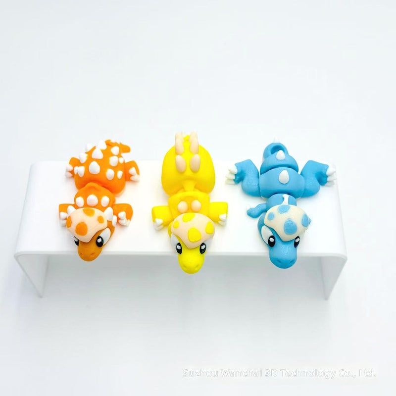 3D Printed Multi-Color Little Dinosaur Toy, Educational Decoration Mini Figure with Movable Joints for  Kids - Image 3
