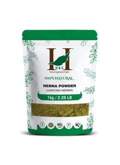 H&C HERBAL INGREDIENTS EXPERT Natural Henna Powder For Hair - Bulk Pack -Triple Sifted Henna Powder - Lawsonia Inermis (For Hair) 2.20 Lb (1 Kg)- No Ppd No Chemicals, No Paraben (Henna Powder - 1Kg)  - Image 1