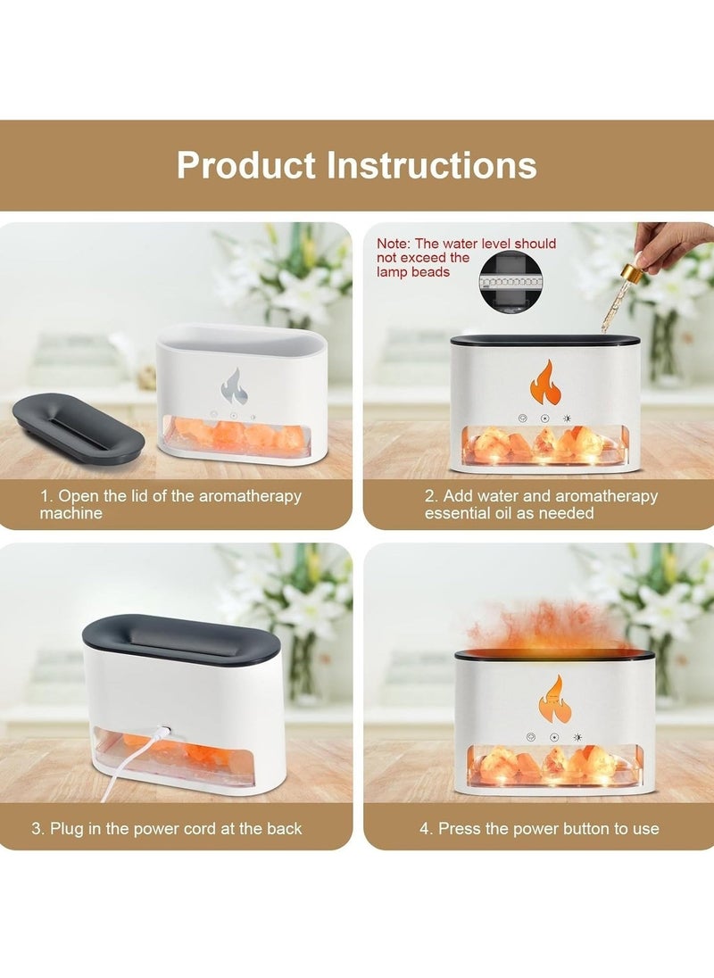 Denx Humidifier Air Freshener Diffuser, Fire Style Humidifier, Himalayan Salt Flame Effect Diffuser For Signature Lighting, Electric Flame Aroma Diffuser, Steam Air Freshener With A Capacity Of 250 Ml For Purification, Dx2510 - Image 4