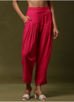 Abhishti Regular salwar pants with printed hem-violet  - Image 1