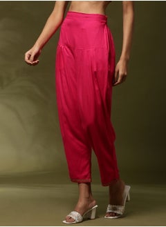 Abhishti Regular salwar pants with printed hem-violet  - Image 3