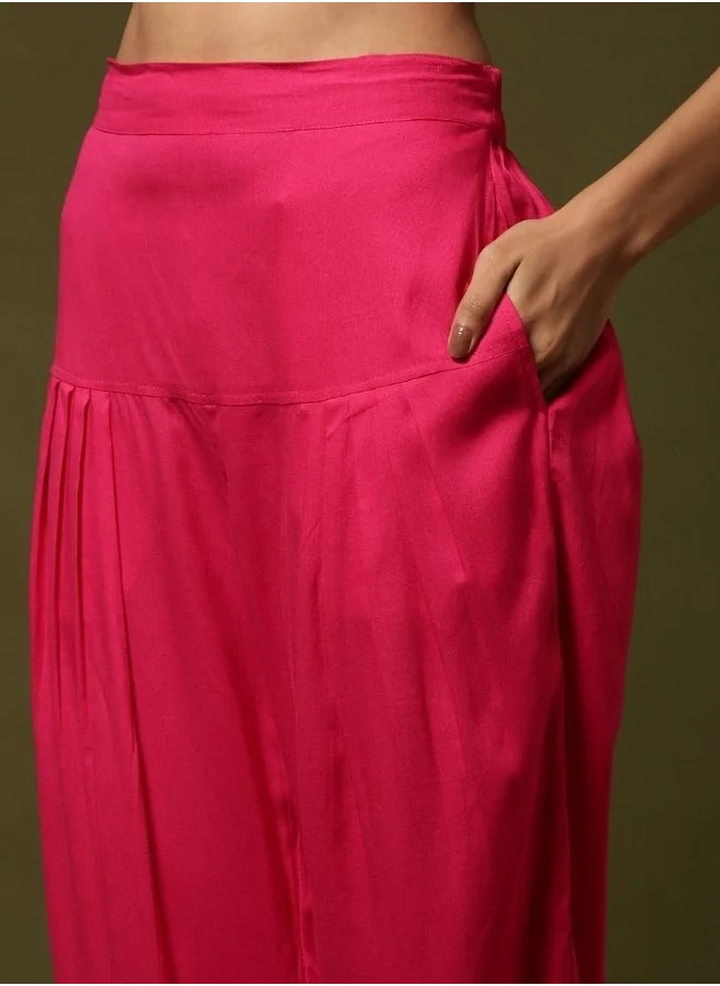 أبهشتي Regular salwar pants with printed hem-violet